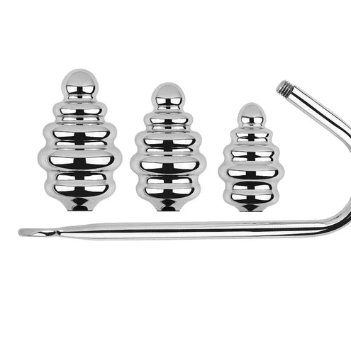 GreatBenefit 8826 Set Hook Screw-in Ribbed Anal 1011